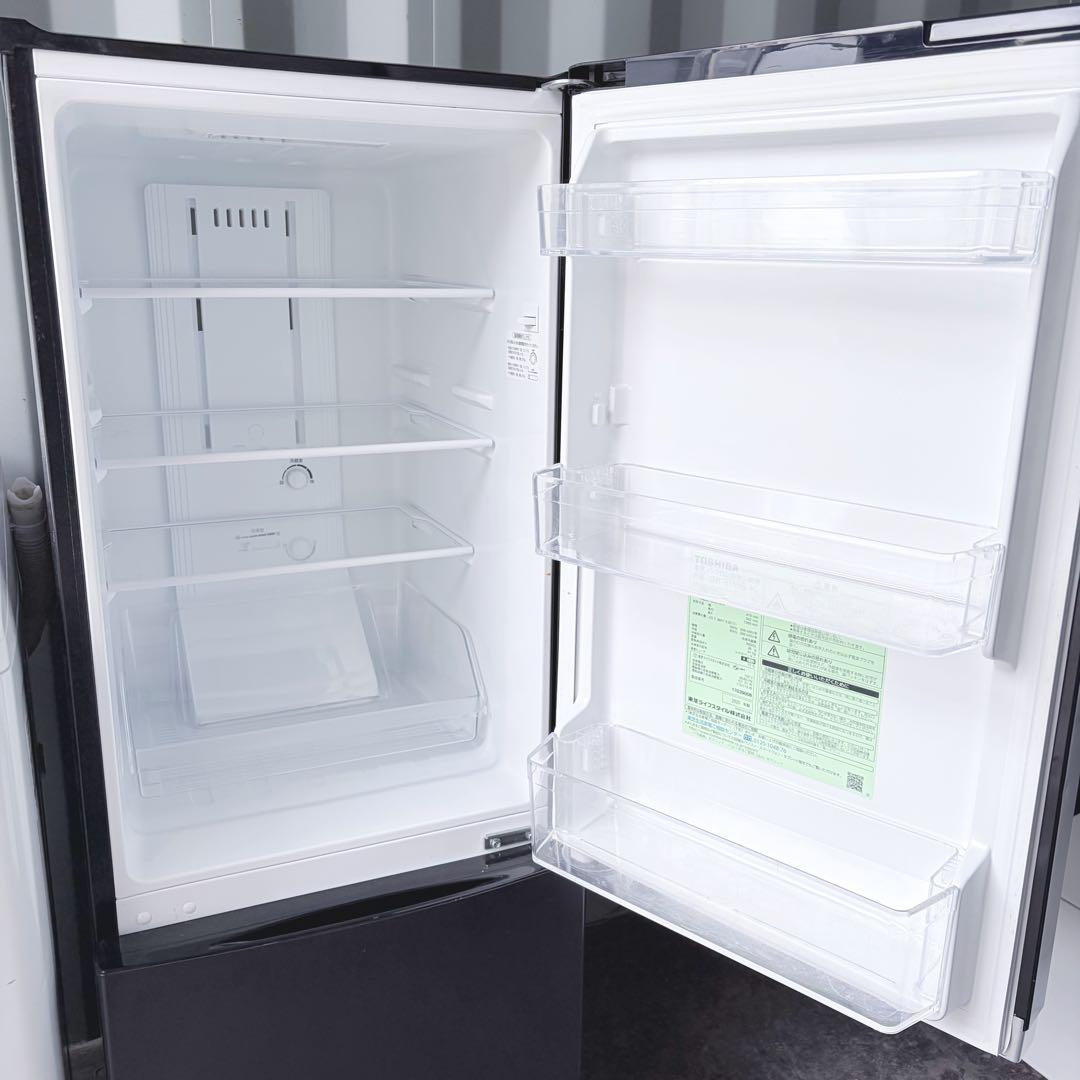 運搬取付無料！ブラック系純正日立・東芝洗濯機冷蔵庫2点セット！完動超美品！