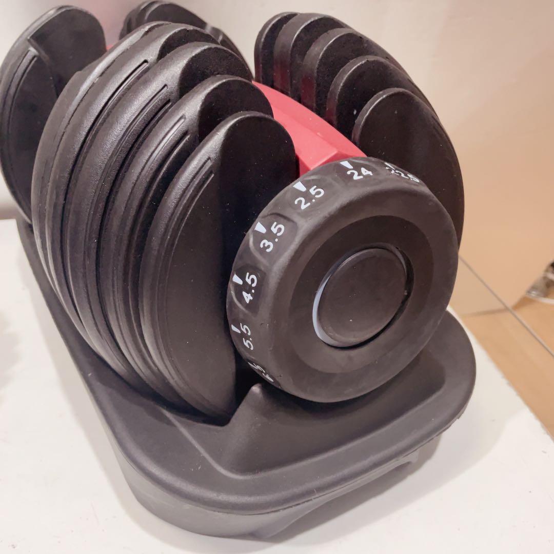 可変式ダンベル　24kg2個セット ダイヤル15段階　筋トレ　腕力トレーニング