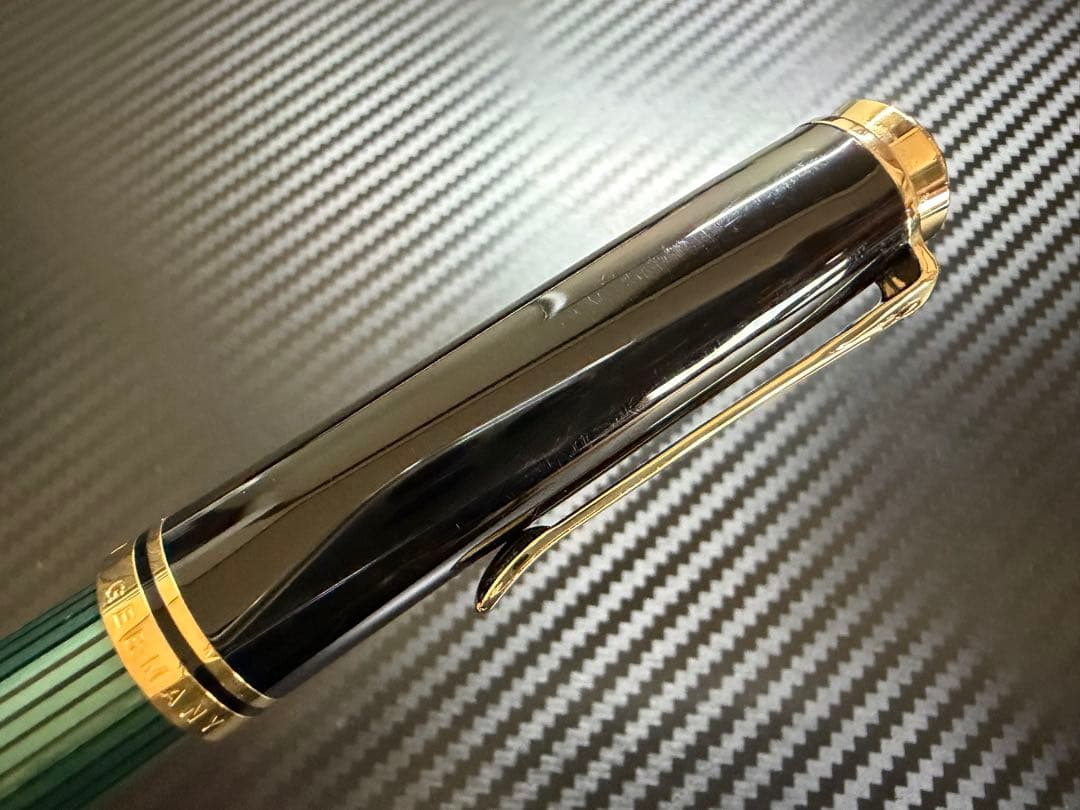 極美品 ペリカン スーベレーン M800 緑縞 EF 極細字