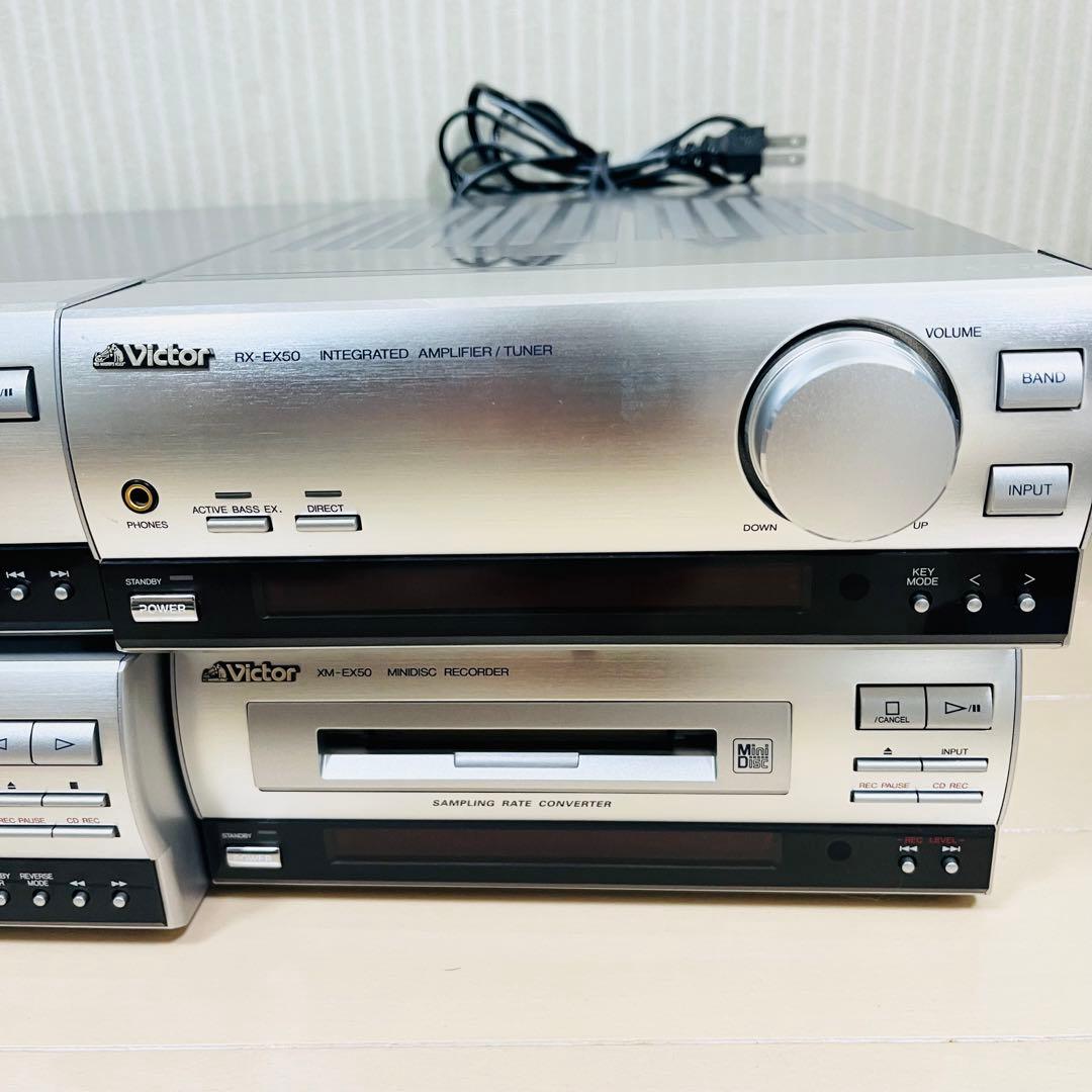 ビクター　EX-50 スピーカーセット　CD MD カセットテープ再生可能