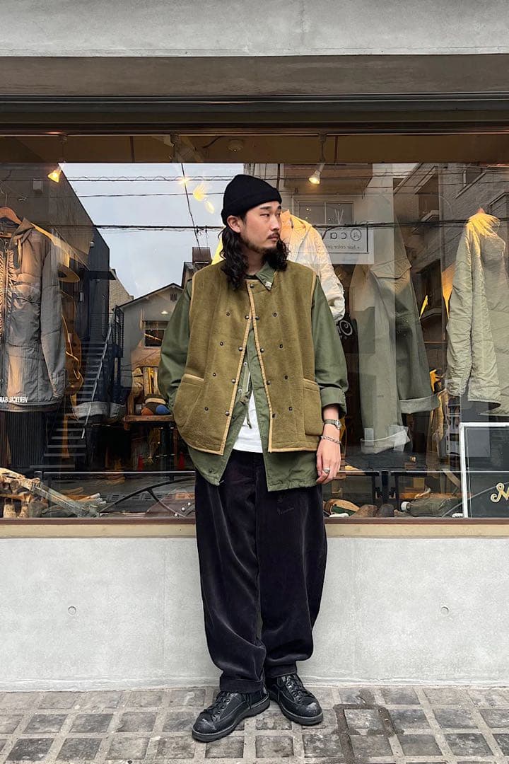 トップス Nigel Cabourn-LINER VEST COTTON BLANKET