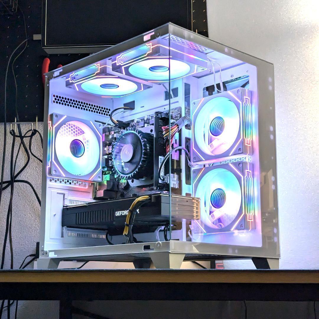 【新品パーツ】✨高性能✨白い光る✨ゲーミングPC✨RTX3080①
