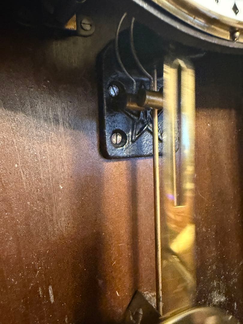 昭和30年代 栄計舎 ゼンマイ式掛時計 振り子 巻き鍵付 動作品　昭和レトロ