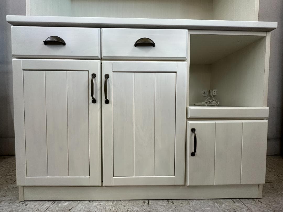 ニトリ　食器棚　キッチンボード　ミランダ2　120WH　ホワイト