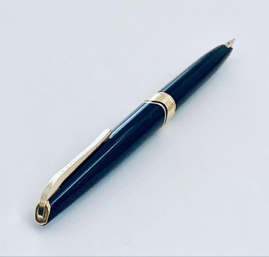 ペン先14K◆プラチナ 高級万年筆 Platinum ショート 14金 ブラック
