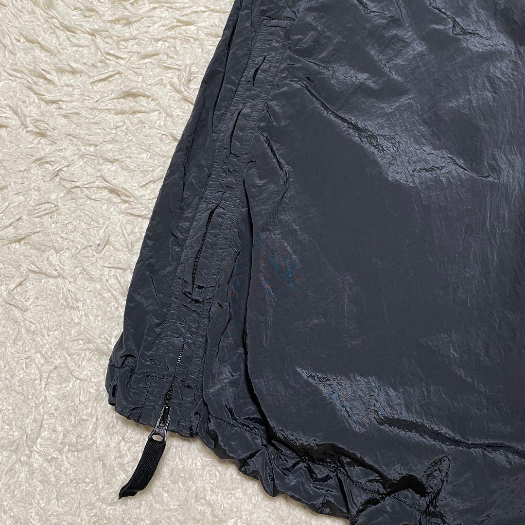 STONE  ナイロンメタル ジップオーバーシャツ BLACK