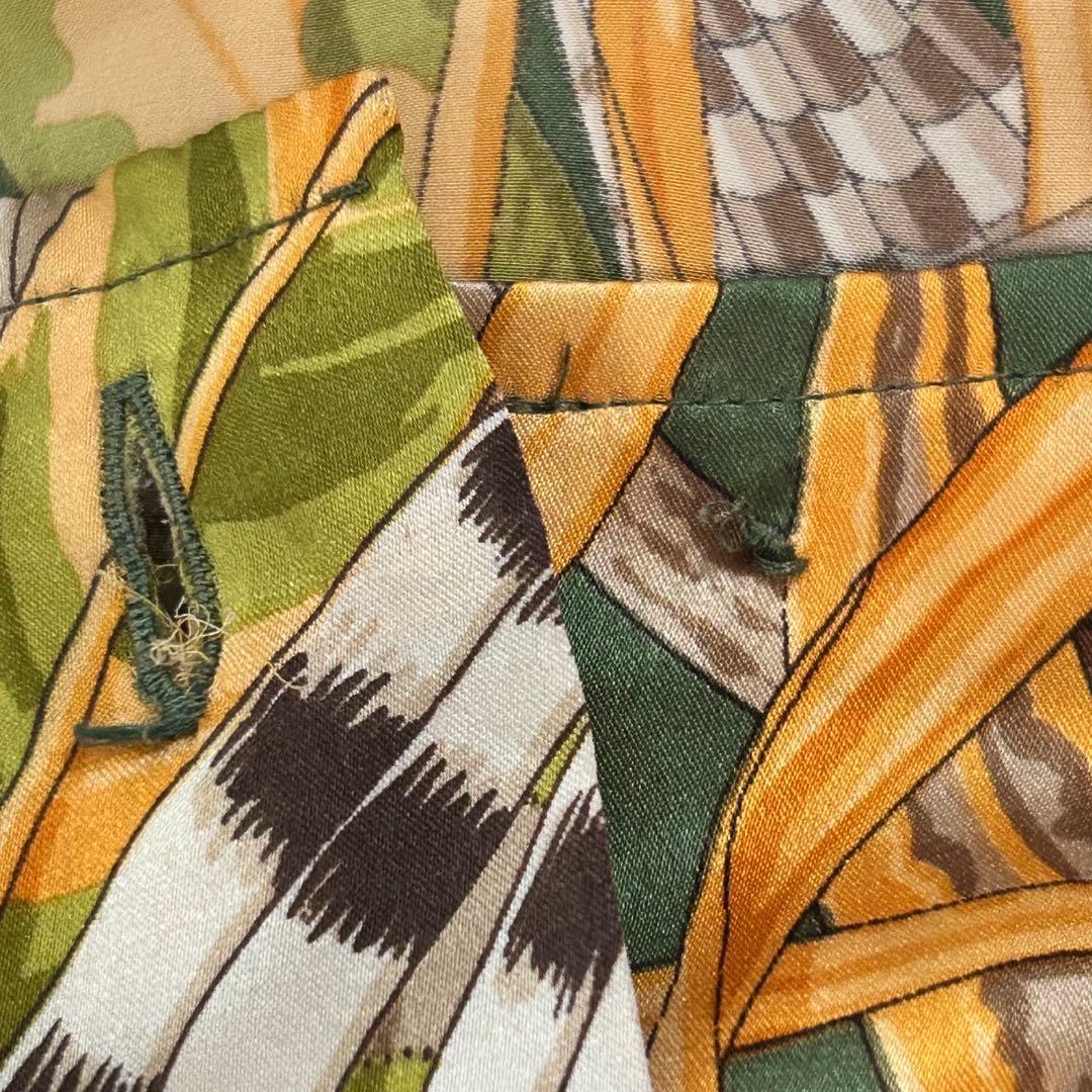 美品✨サルヴァトーレフェラガモ シルク スカーフ付きブラウス 総柄 L