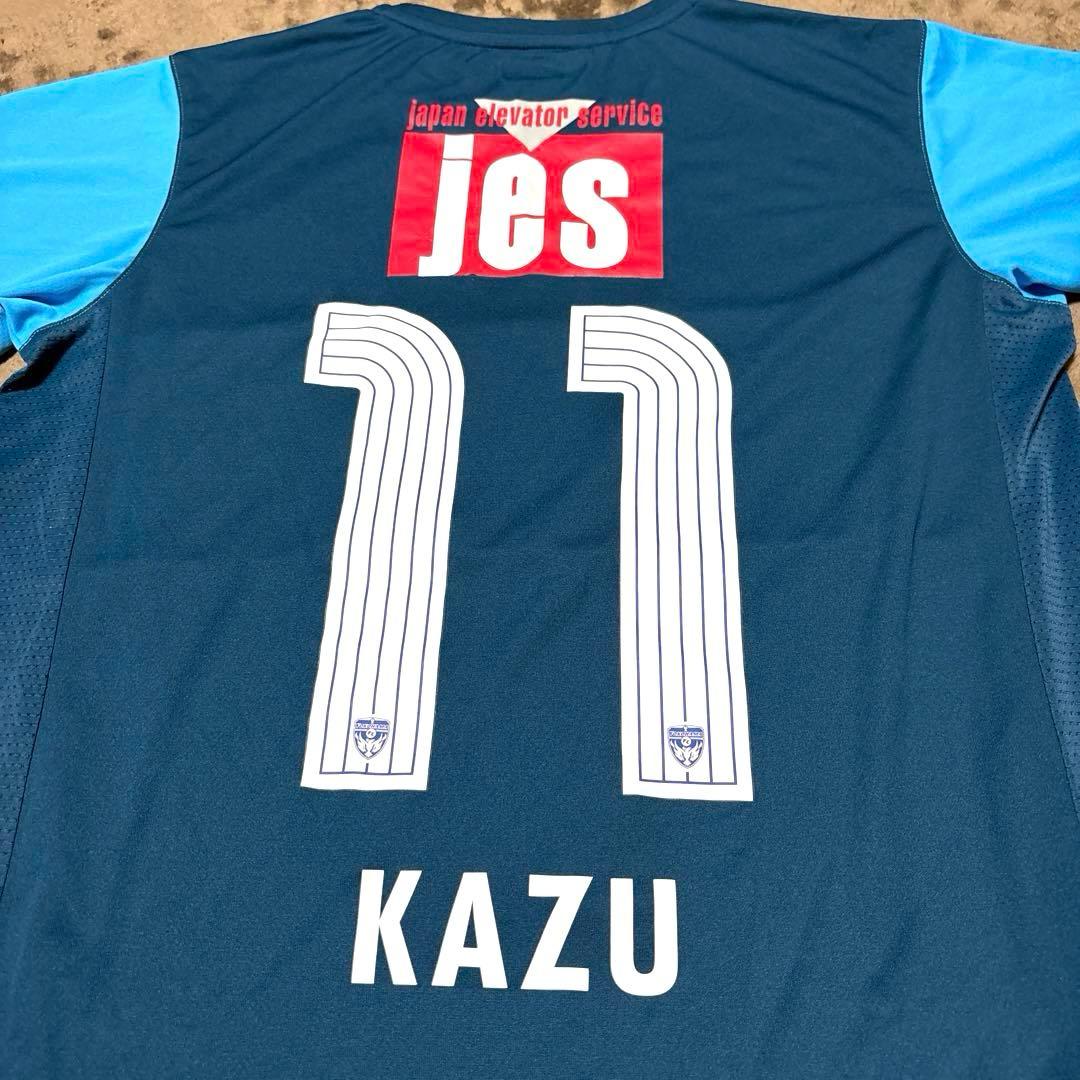 【未使用】横浜FC 三浦知良 2015 ホームユニフォーム サッカージャンキー