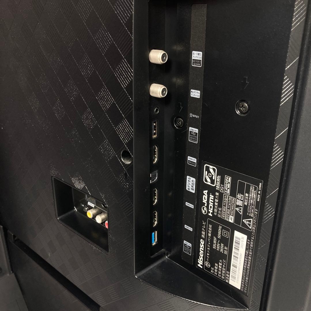極美品 ハイセンス 55V型 4K液晶テレビ 55U85F 2021年製