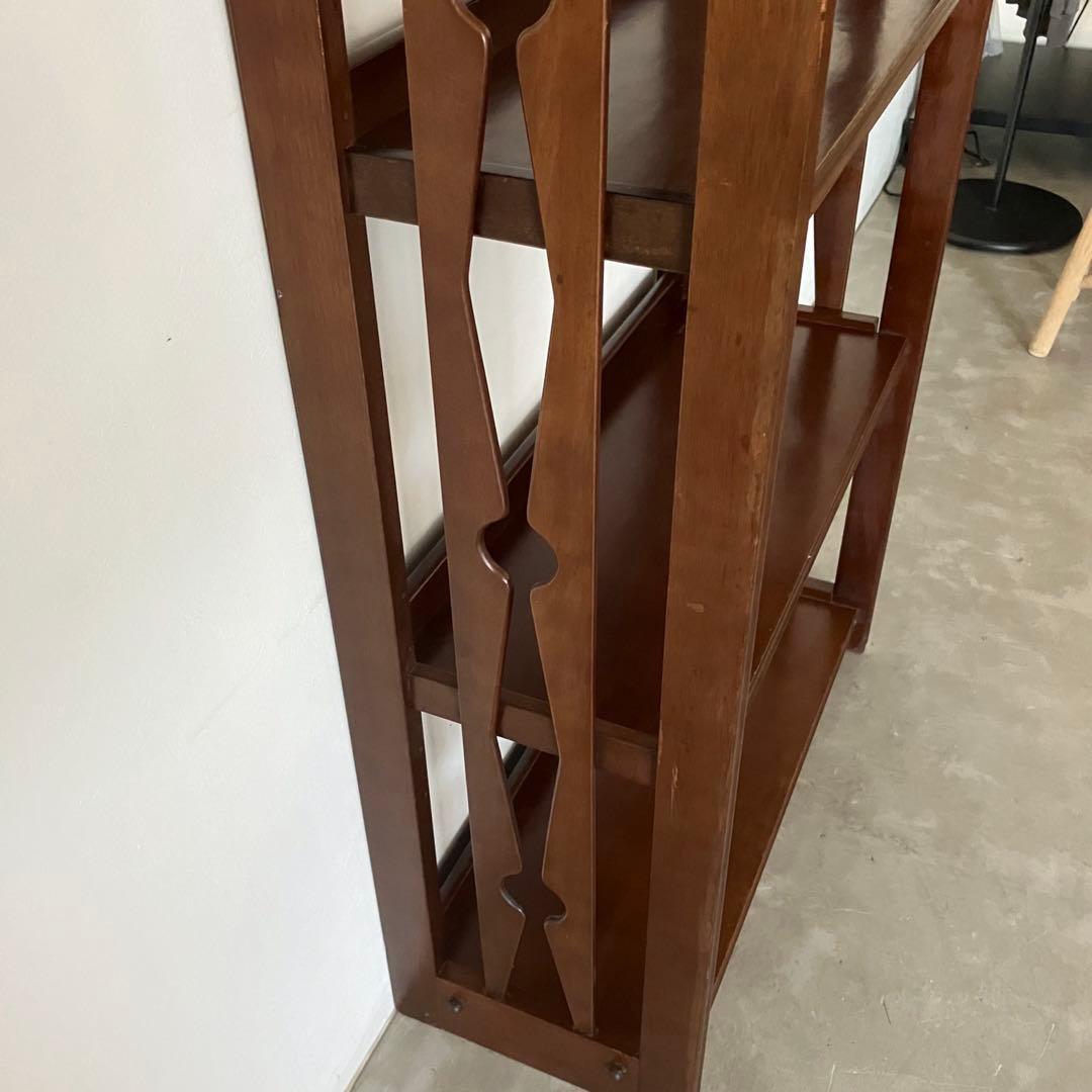 レトロ　アンティーク　古道具　古家具　木製　本棚　収納棚　キャビネット　昭和