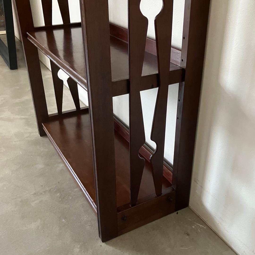 レトロ　アンティーク　古道具　古家具　木製　本棚　収納棚　キャビネット　昭和