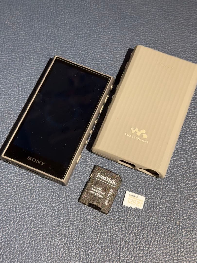 SONY ウォークマン NW-A306￼ 128GB SDカード、ケース付き！