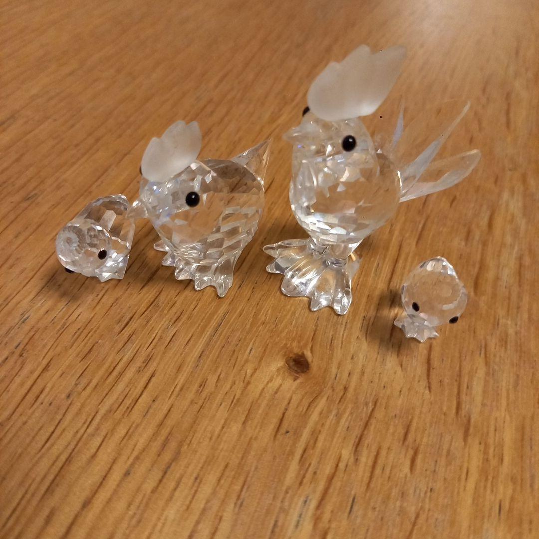 スワロフスキー鳥の置物 4体セット
