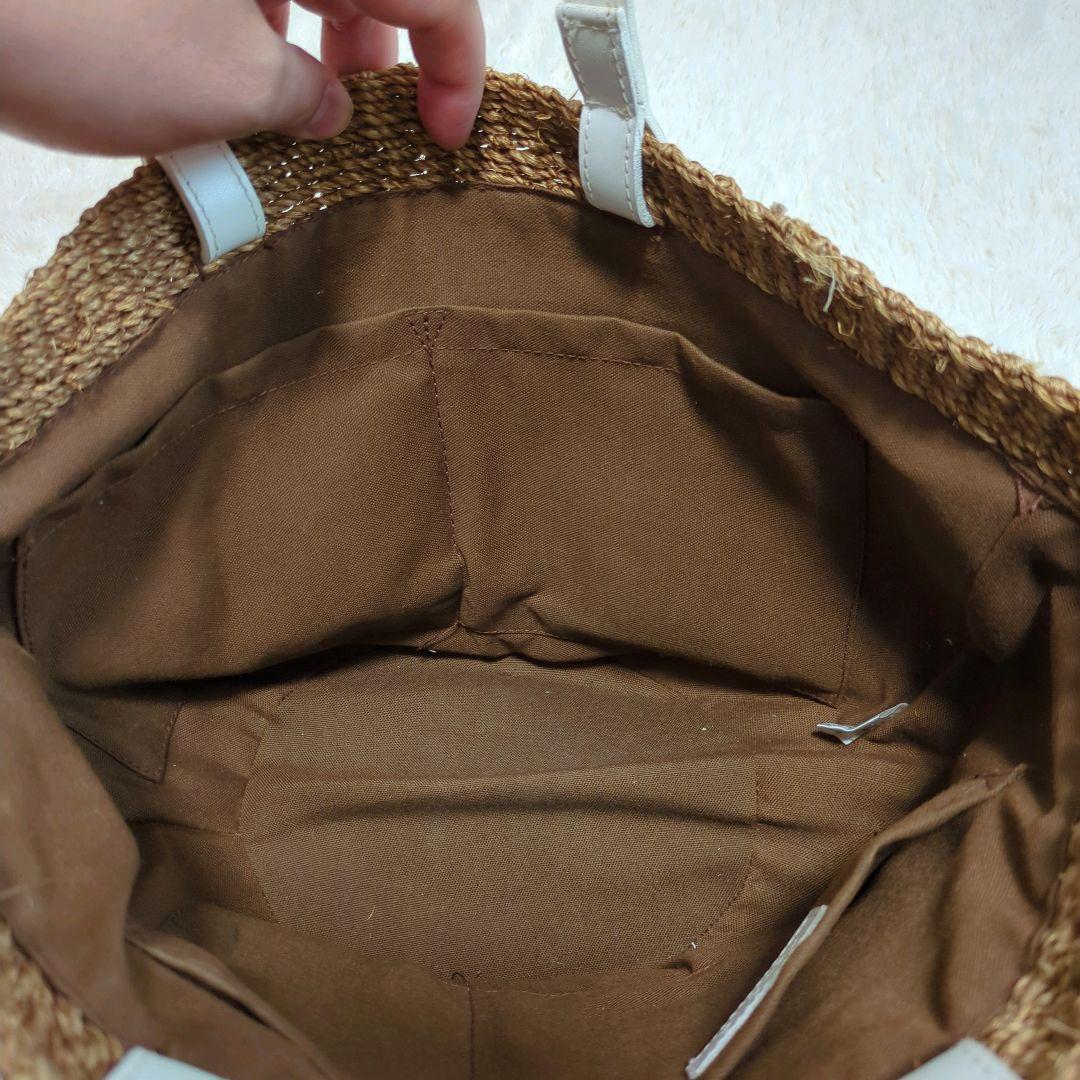 agne's b. アニエスベーボヤージュ　カゴバッグ トートバッグ　ロゴ刺繍