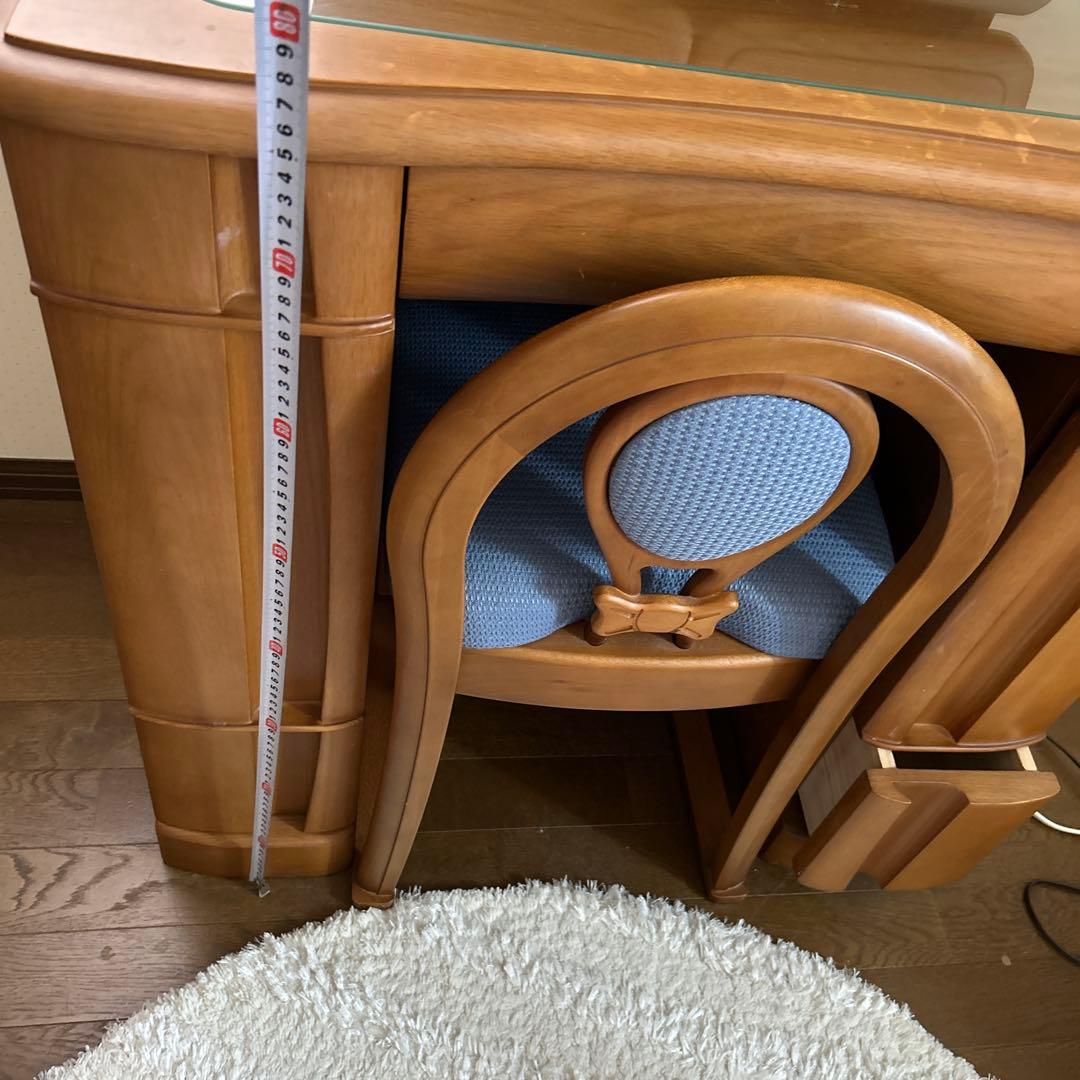 鏡台　高級三面鏡　オーク　隠し扉　フランスミラー　　椅子別売り