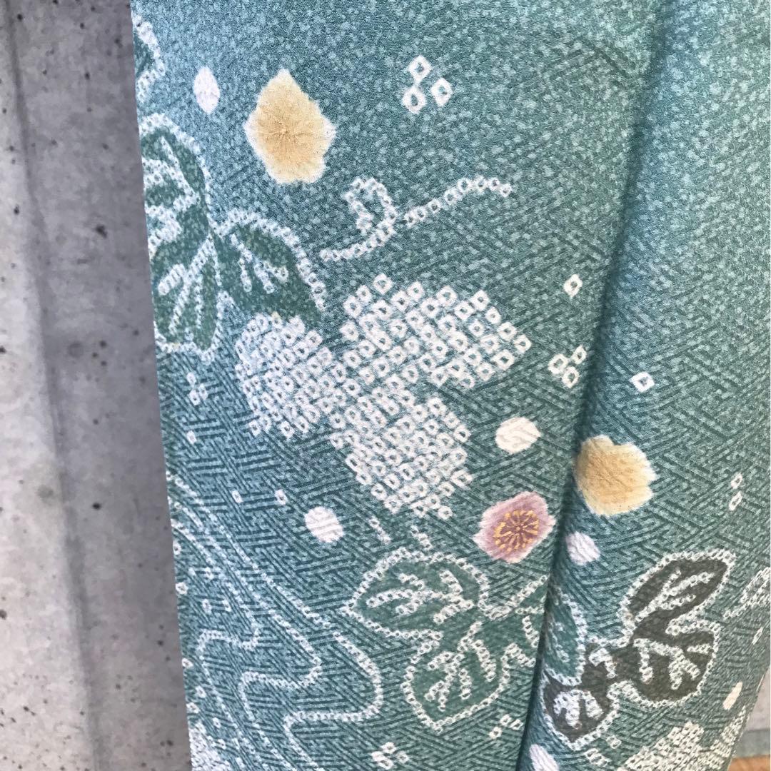 正絹　上質な訪問着　絞り柄　袷