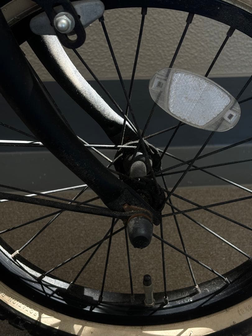 子供用自転車 ブラック the Park補助輪付き