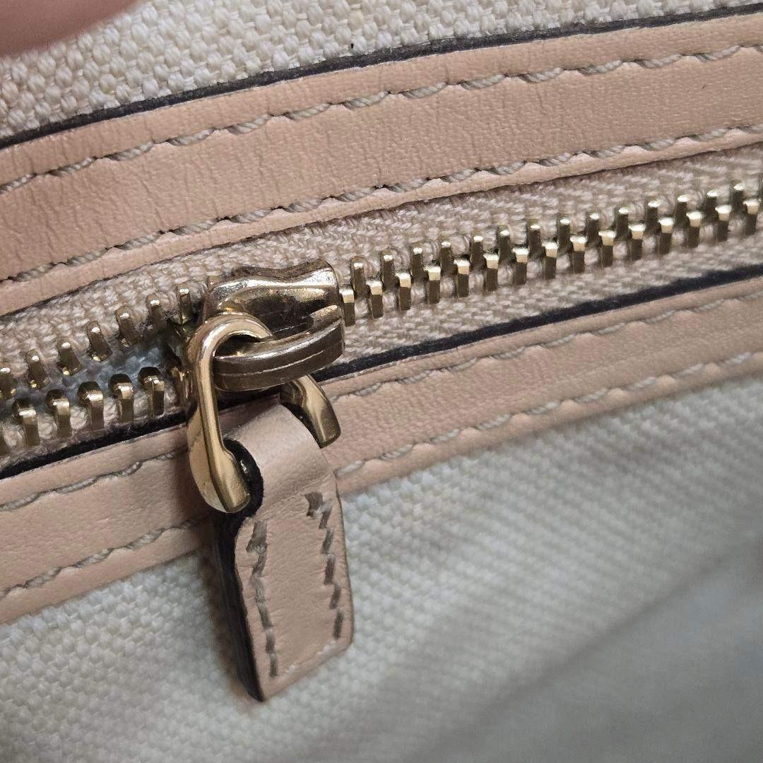 カード付き GUCCI ショルダーバッグ シェリーライン GGキャンバス レザー