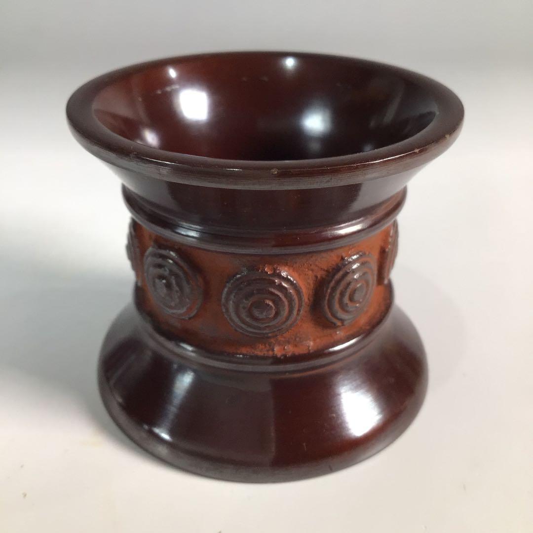 Ｎ９９１　皆具　『金工師　剛章造』『唐銅皆具』『水指　建水　蓋置　杓立』　共箱