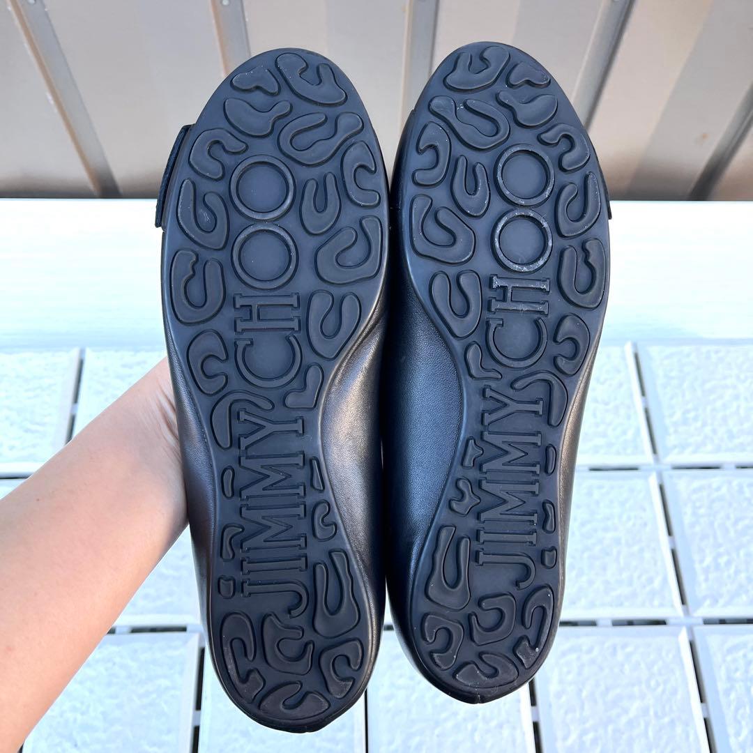訳あり 37.5 JIMMY CHOO フラット　パンプス　ぺたんこ　24.5