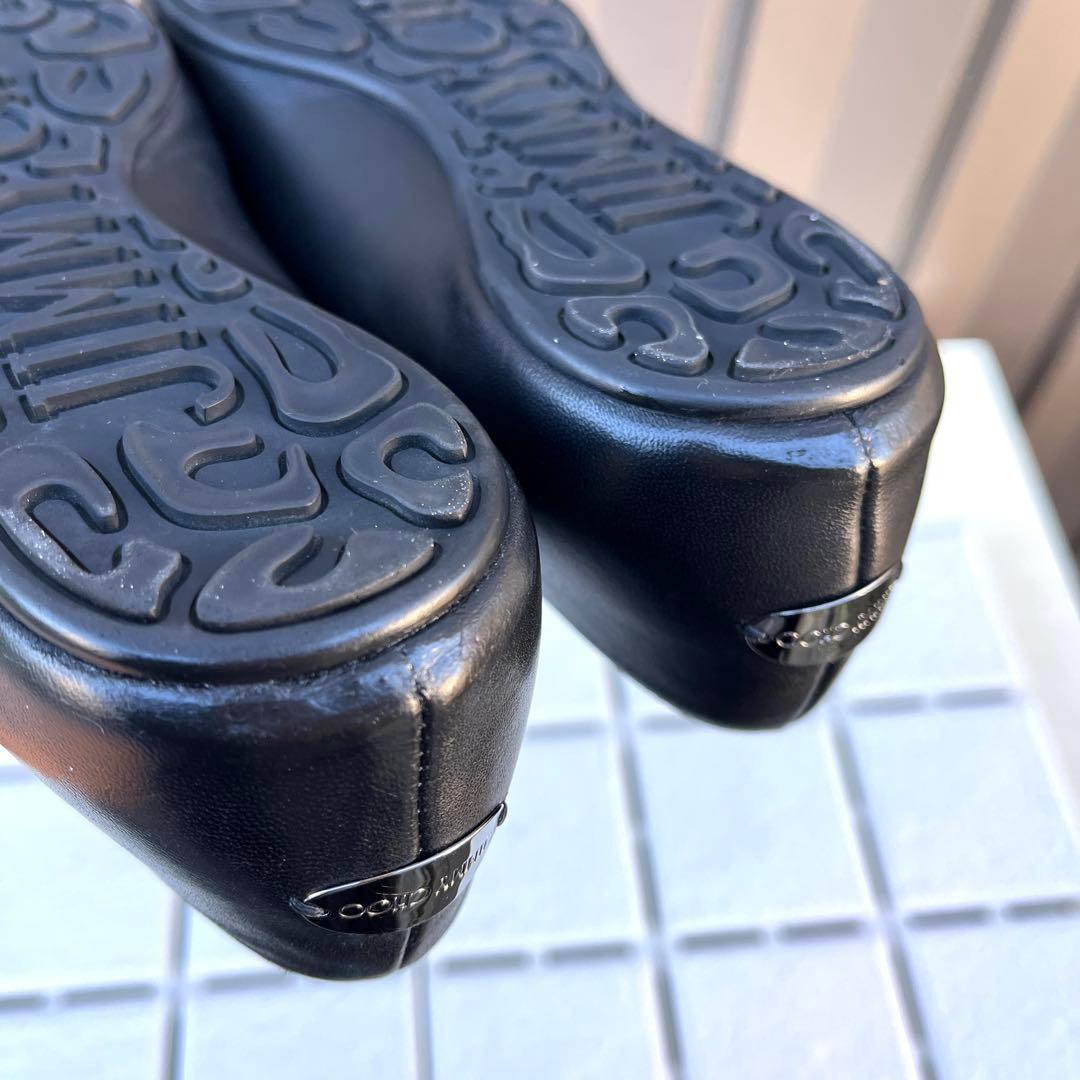 訳あり 37.5 JIMMY CHOO フラット　パンプス　ぺたんこ　24.5