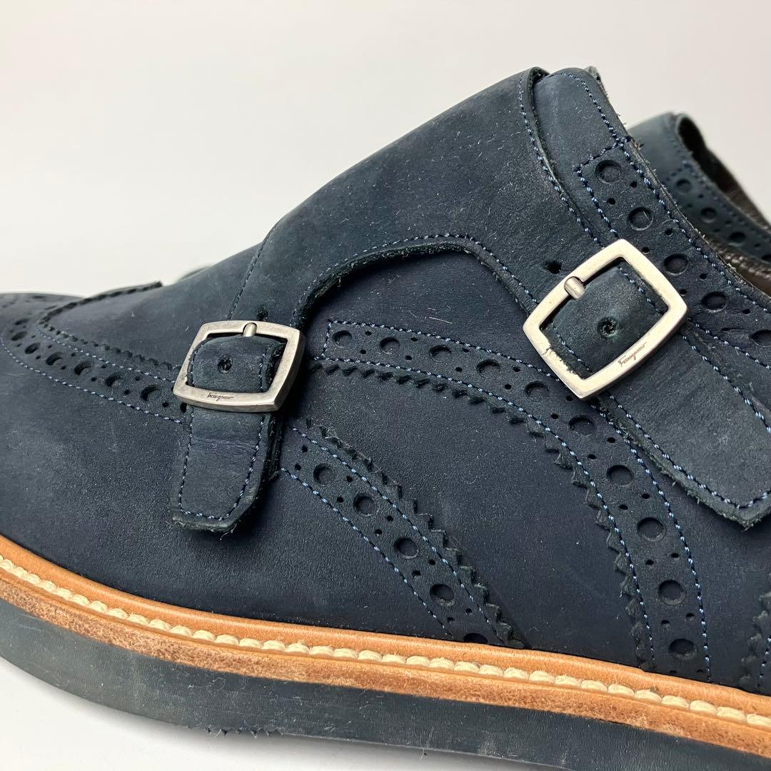 【良品】Salvatore Ferragamo ダブルモンク　ドレスシューズ 9