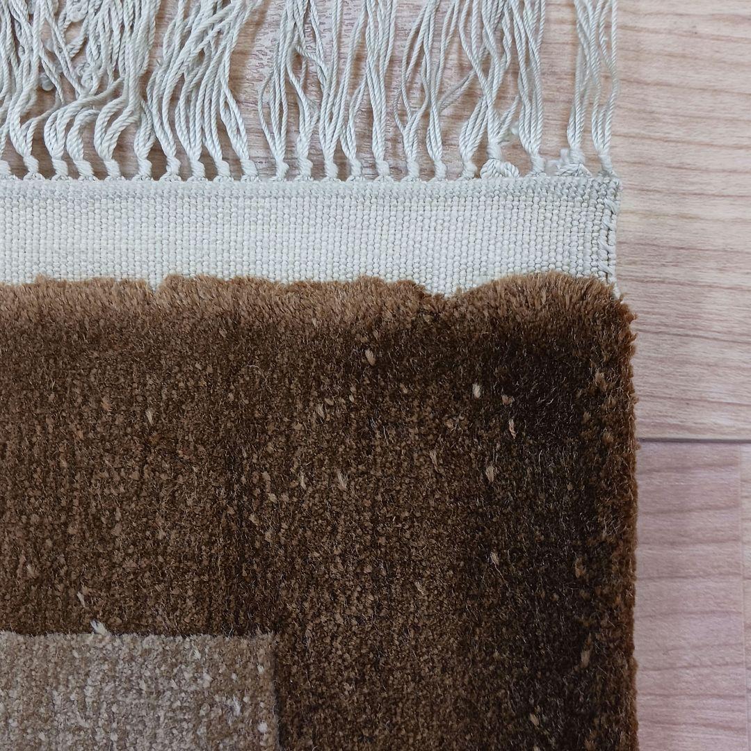 Y3281 中国段通 シルク100% 手織り スクエア 大判 262㎝