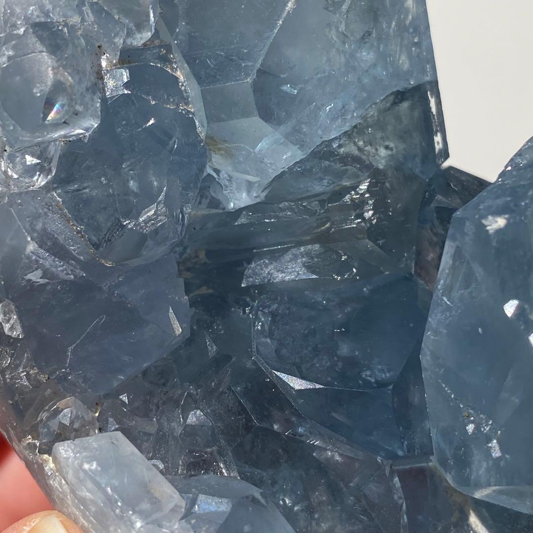 【 天然石 セレスタイト 原石　天青石　クラスター 】