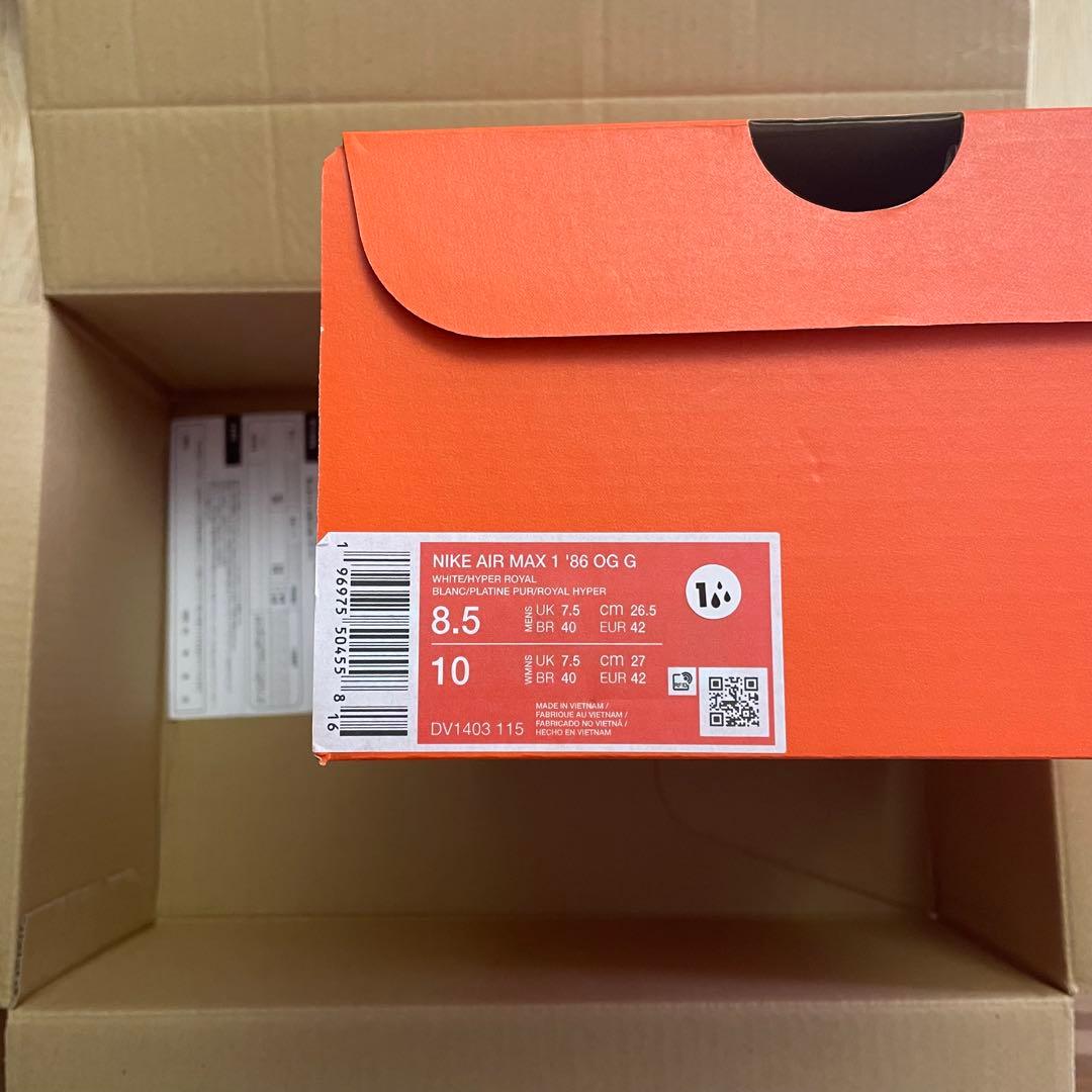 新品 ナイキ エア マックス 1 '86 OG G 26.5cmゴルフシューズ