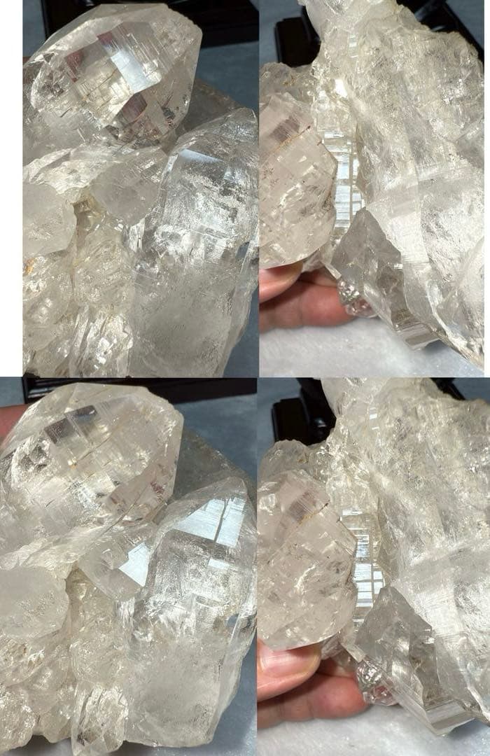 特注手彫台座 最高品質ヒマラヤ山脈ガネーシュヒマール水晶クラスター クローライト