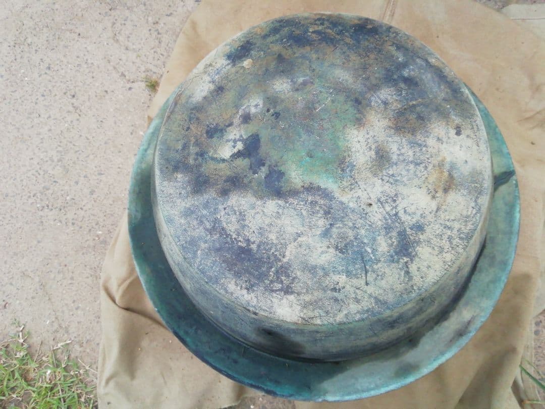 ♪昔の大型銅製 羽釜　13キロ