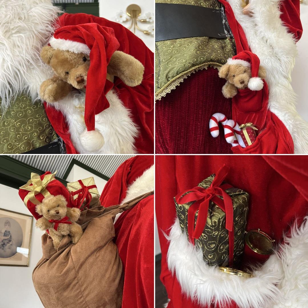 k165 クリスマス 存在感たっぷりのサンタクロースのオブジェ 大型 店舗什器