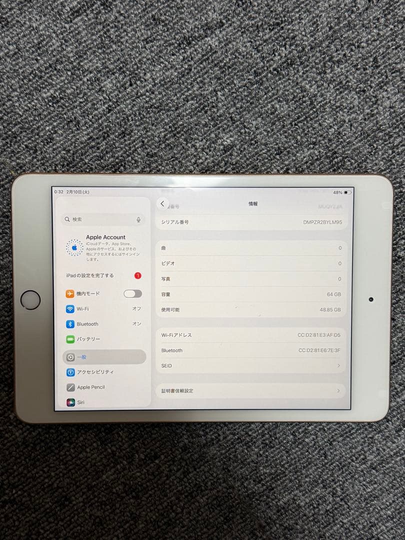 Apple iPad mini(第5世代) ピンクゴールド　64G