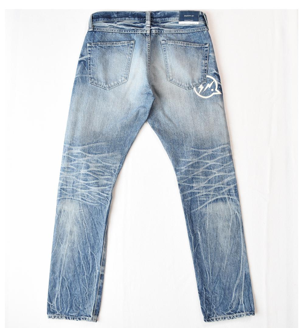 DENIM BY VANQUISH & FRAGMENT リペア加工デニムパンツ