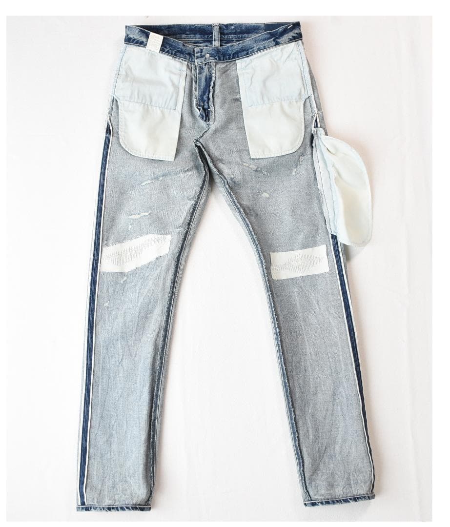 DENIM BY VANQUISH & FRAGMENT リペア加工デニムパンツ