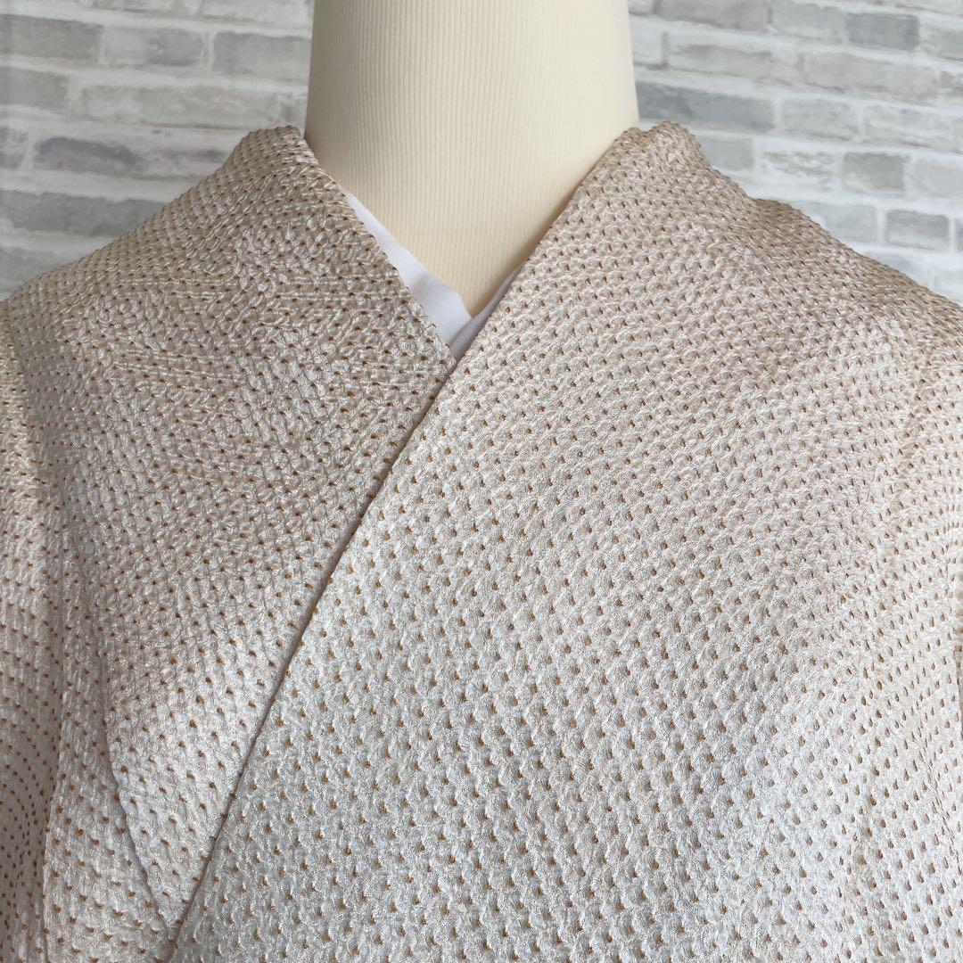 訪問着　フルセット　葉　絞り　着物　付け下げ　P1