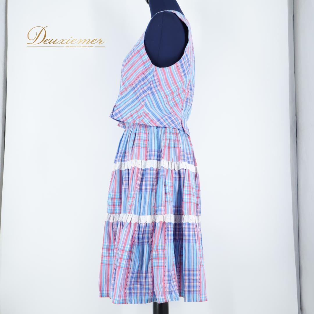 【美品 日本製 フォークダンス衣装】ブルー Romi Mother 上下セット