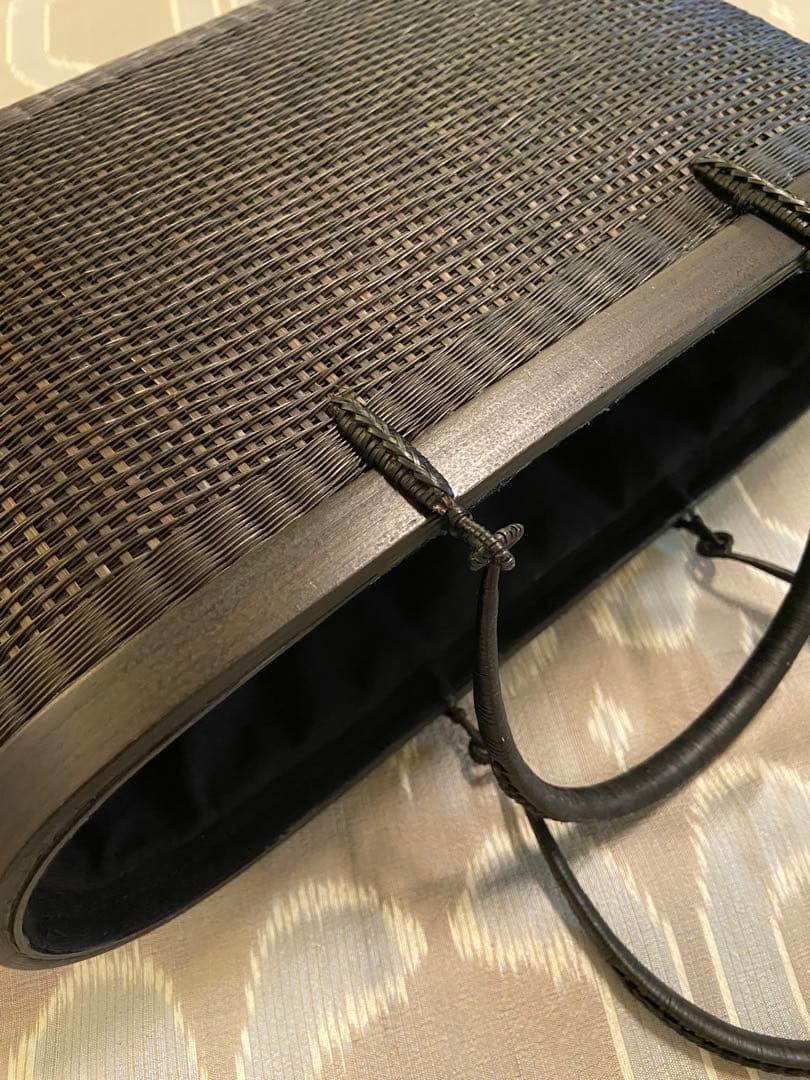 【新品】 タイ王室御用達　高級　プラニー工房　茶籠 竹　着物　かごバック 夏