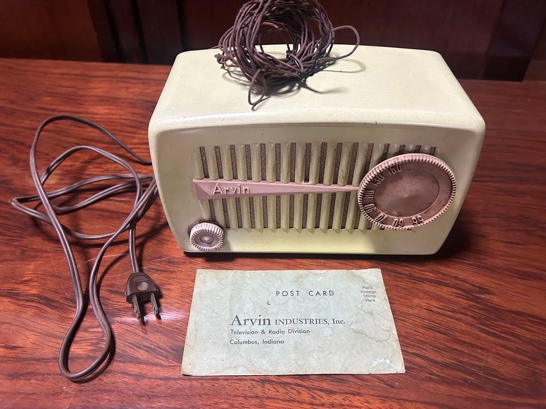 Arvin レトロラジオ 真空管式 黄色