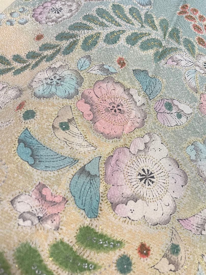 訪問着フルセット　辻ヶ花　金彩　絞り　正絹