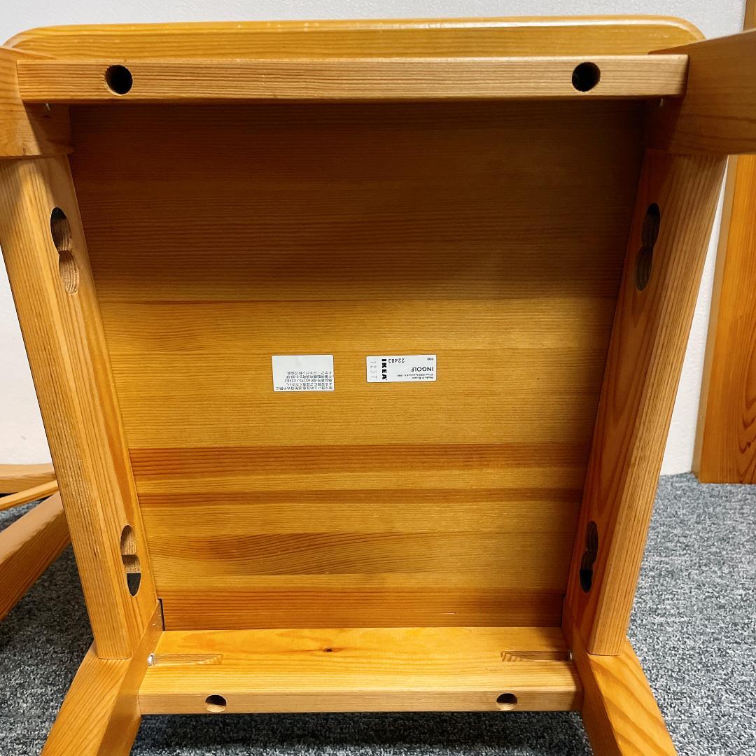 2脚セット IKEA イケア INGOLF インゴルフ チェア パイン材 天然木