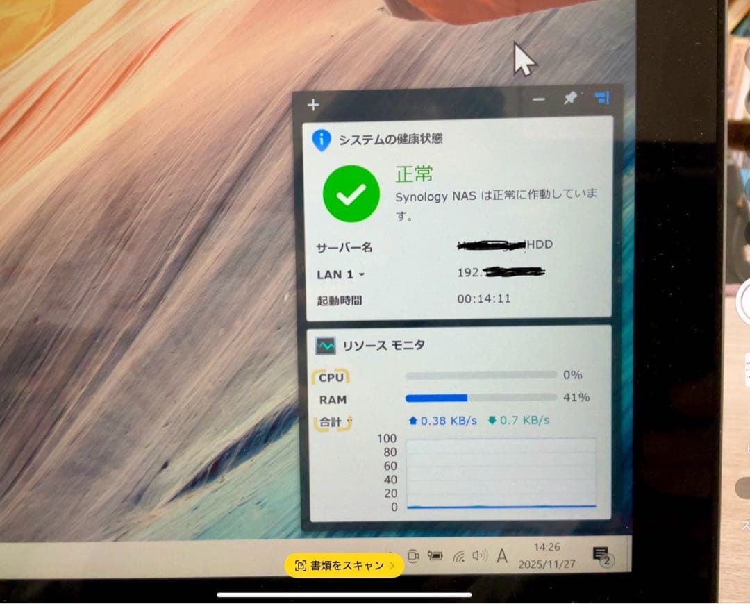 ぴんち君synology DS220＋　HDDのおまけ付き