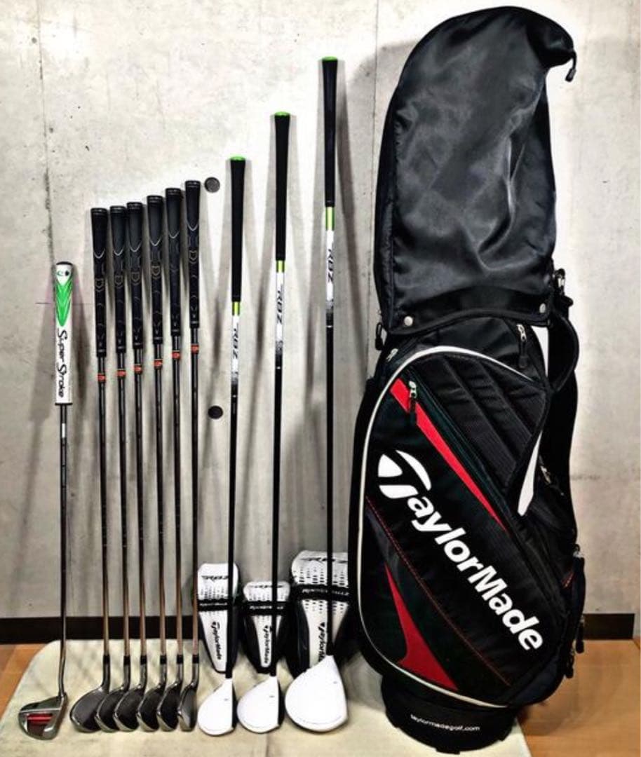 【テーラーメイド】豪華 ゴルフクラブセット メンズ 右利き キャディバッグ付き
