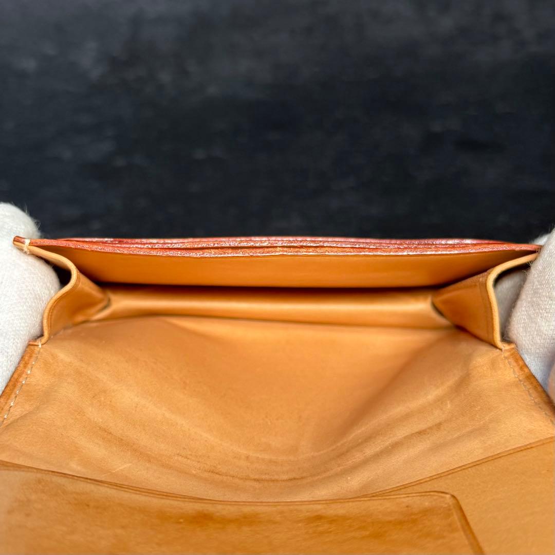 極上品 定価13.2万 激レア ガンゾ クロコダイル ダークブラウン 名刺入れ