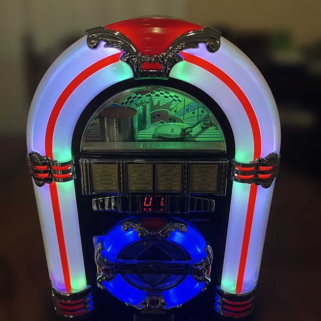 レトロジュークボックスラジオ付き CDプレーヤー （ジャンク）