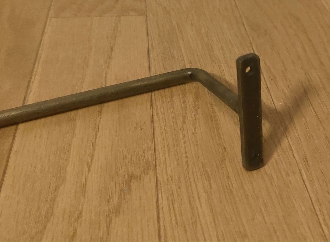 アンティーク 真鍮製 タオルハンガー ロング 幅75×高さ7.7cm レトロ