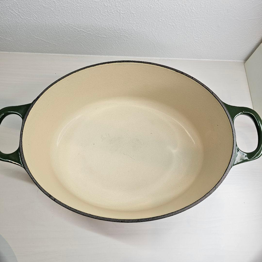 希少 廃盤 LE CREUSET ル・クルーゼ オバール 25cm モスグリーン