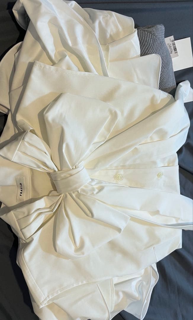 新作新品タグ付き　フレイアイディー♡ リボンタイコンビニットチュニック