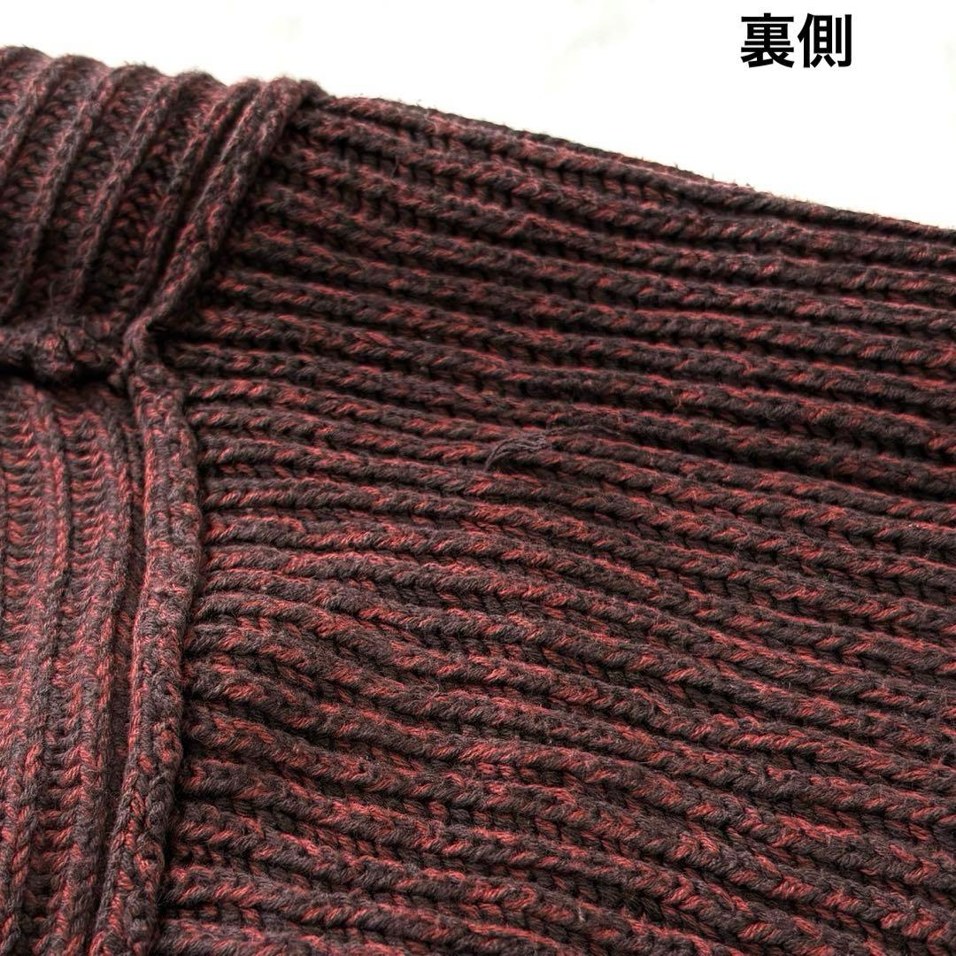 渋いカラー　エルエルビーン　肉厚　コットンニット　リブニット　メランジ