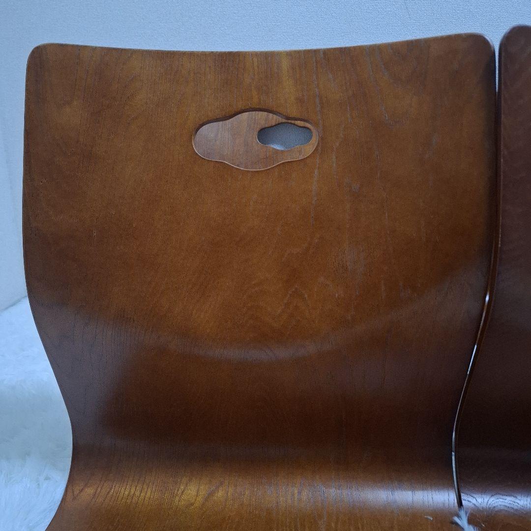 【美品】光製作所 木製座椅子 曲げ座椅子 和座椅子 旅館椅子 6脚セット